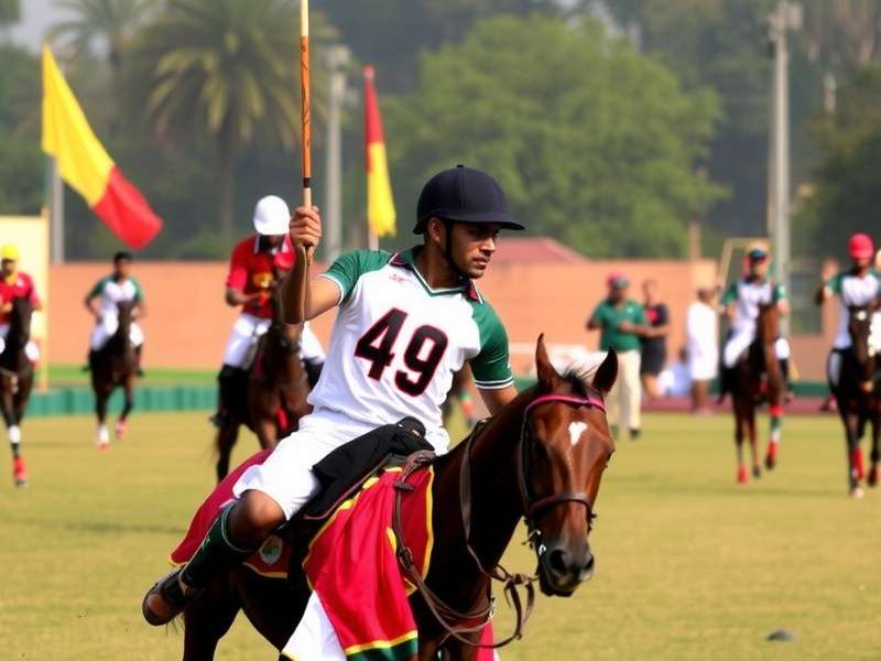 Indian Players Playing Polo